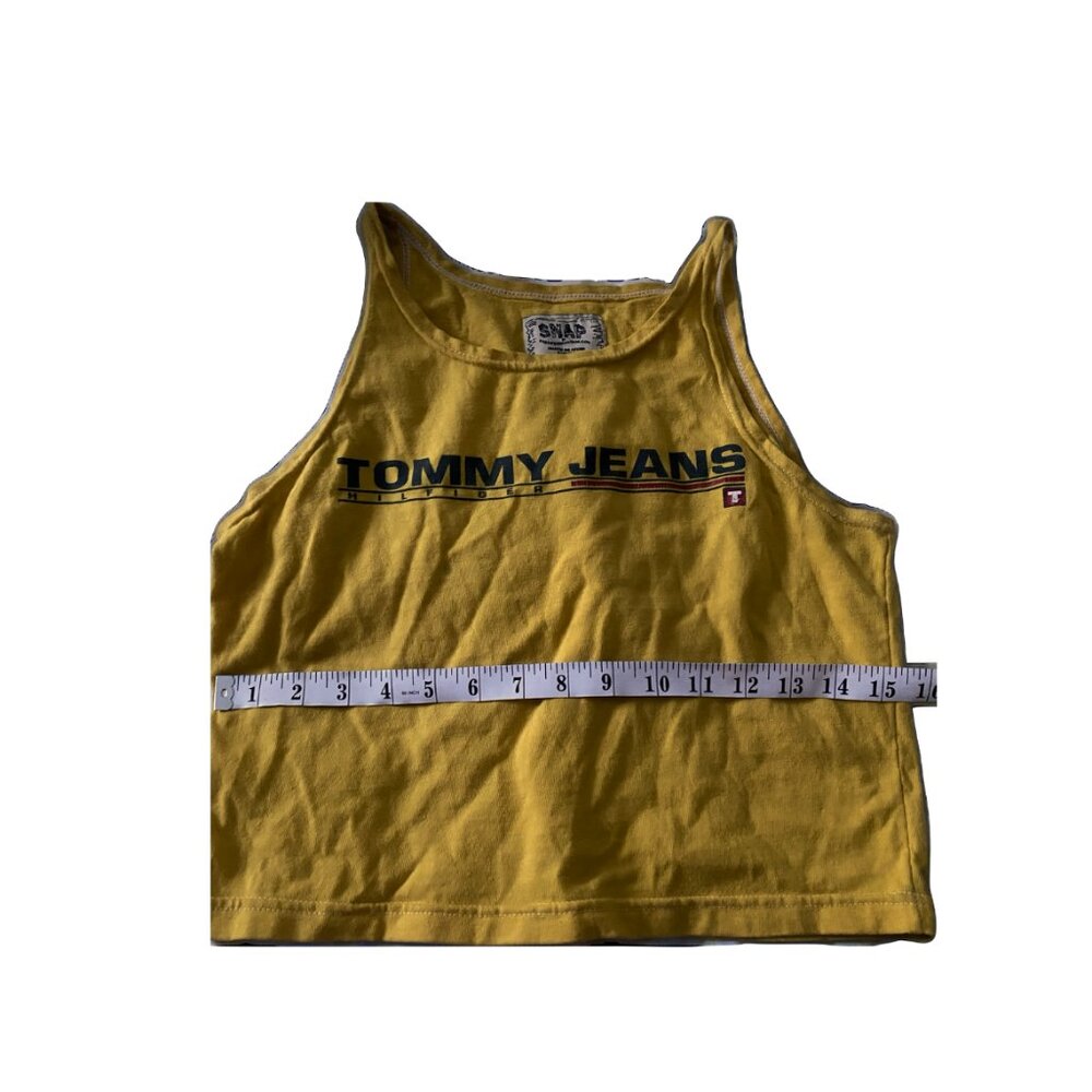 Deadstock Y2K Vintage Tommy Jeans Yellow Tank Top (Reworked) - Picture 8 of 9